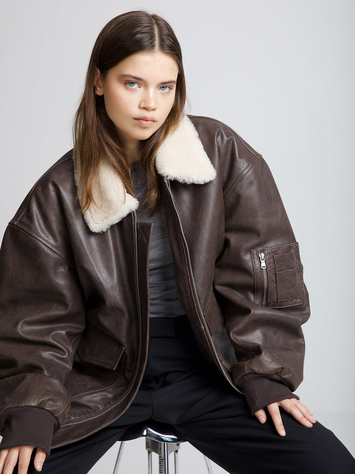 CLYDE BOMBER - SHEARLING